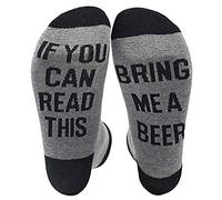 Himozoo If You Can Read This Bring Me Beer Socks Luxury Cotton Novelty Funny Socks - Perfect Gifts for Husbands Dad Boyfriends Mens