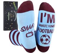 Himozoo 'Shhh! I'm Watching Football' Socks, Do Not Disturb Novelty Funny Socks Gifts for Men Women Football Lovers Who Have Everything, Gift Box Pack