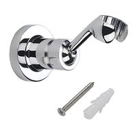 HIMREYLD Shower Head Holder - Shower Holder Bracket Copper Wall Mount for Handheld Showerhead and Standard Shower Hose - Chrome Plated 360 Degrees Adjustable