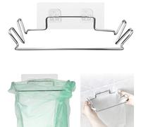 HiMrLuo 2 Pack Under Sink Bin With Hanging Trash Can Plastic Bag Holder for Kitchen Cupboard or Caravan Door Bin Carrier Bag Holder
