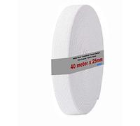 HIMRY KX_TKB5006-White Elastic Band, Flat, Polyester, White, 40 m x 25 mm