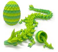HIMS 3D Printed Dragon Egg Movable Crystal Toy, Surprise Easter Eggs (Colourful-C)