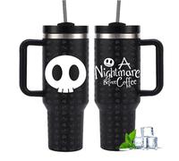 HIMS Taylor Merchandise Coffee Cup with Handle 40oz Tumbler with Straw and Lid Car Cup Travel Mug Gifts for Music Lovers (Nightmare Before Coffee 2)