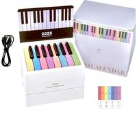 HIMS Taylor Mini Piano Desk Calendar, Taylor Piano Calendar, With 52 Music Scores in 27 Cards,Great Gift for Friends and Music Lovers (White1)