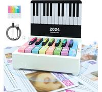 HIMS Taylor Mini Piano Desk Calendar, Taylor Piano Calendar, With 52 Music Scores in 27 Cards,Great Gift for Friends and Music Lovers (White Small)