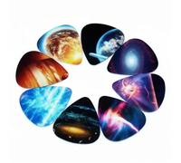 Himscev 20pcs 0.71mm Universe Planet Two Side Picks Acoustic Guitar Paddle DIY Guitar Accessories Pick For Ukulele Bass(1.00mm)