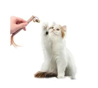 Himscev 3pcs Eco-Friendly Cat Wooden Polygonum Stick - Interactive Teething Toy with Feather & Bell for Dental Care