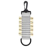 Himscev Golf Hang Gloves Magic Tape Double Sided Golf Tee Holder Clip Outdoor Portable Hanging Can Be Hung On The Ball Bag Or Pants(White)