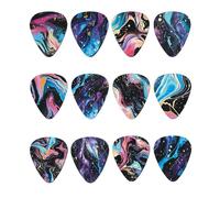Himscev Guitar Pick Set 12-Piece Unique Pattern Double-Sided Printing Acoustic Guitar Picks Musical Instrument Accessories(1.00mm)