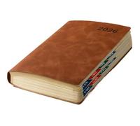 Himscev Self-Discipline Planner Book | Weekly & Monthly Organizer | 360-Page Daily Notebook for Effective Time Management and Goal Setting(Brown)