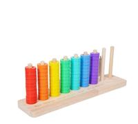 Himscev Wooden Color Sorting Stacking Rings - Educational Sensory Toy for people