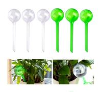 Himtop 6 Pcs Plant Self Watering,Water Bulbs for Plants.1.96inch S Size Automatic PVC Watering Globes, Drip Irrigation Device Self Watering System for Your Indoor Outdoor Plants (Green & White)
