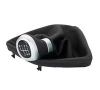 Himwqfuh Car Gear Knob Shifter for BMW 1 Series E81 E82 E87 E88 2003-2013 Car Interior Parts 5 6 Speed Gear Shift Knob Gearbox Gaiter Boot Cover Frame Collar