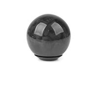 Himwqfuh Car Gear Knob Shifter Universal Oval Sphere Carbon Fiber Manual Gear Shift Knob with 3 Adapter for Most Car Decorations Classic(WGZ-YX)