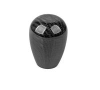 Himwqfuh Car Gear Knob Shifter Universal Oval Sphere Carbon Fiber Manual Gear Shift Knob with 3 Adapter for Most Car Decorations Classic(TW-ED)