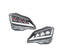 Himwqfuh Car HeadLight Assembly For Toyota For Crown 2003-2009 12th Gen 2pcs Car LED Headlights Assembly DRL Animation Front Lamps Assembly With Red Demon Eyes Front Light Assembly
