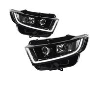 Himwqfuh For Edge 2015-2019 LED Headlight Front Lamps Assembly Headlight | Dual Projector U-Shaped LED DRL Angel Eye Halo Clear Lens Headlamp Front Lights Assembly