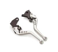 Himwqfuh for Vespa 50-125 PV ET3 PK S XL Adjustable Motorcycle Brake Clutch Lever Aluminum CNC Front Rear Drum Brake Levers Brake Clutch Master Cylinder(Short Silver)