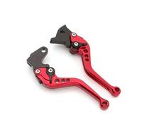 Himwqfuh for Vespa 50-125 PV ET3 PK S XL Adjustable Motorcycle Brake Clutch Lever Aluminum CNC Front Rear Drum Brake Levers Brake Clutch Master Cylinder(Short red)