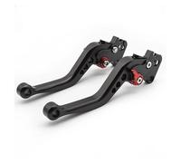 Himwqfuh for Vespa PX 125 150 200 Adjustable Motorcycle Brake Clutch Lever Aluminum CNC Front Rear Drum Brake Levers Brake Clutch Master Cylinder(Short Black)