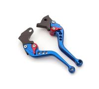 Himwqfuh for Vespa PX 125 150 200 Adjustable Motorcycle Brake Clutch Lever Aluminum CNC Front Rear Drum Brake Levers Brake Clutch Master Cylinder(Short Blue)