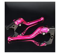 Himwqfuh for Vespa PX 125 150 200 Adjustable Motorcycle Brake Clutch Lever Aluminum CNC Front Rear Drum Brake Levers Brake Clutch Master Cylinder(Long Pink)