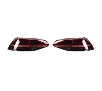 Himwqfuh Front Light Assembly Assy For VW For Golf 7 7.5 Mk7 Mk7.5 2013-2020 LED Brake Flowing Water Flicker 1 Pair Car Tail Light Assembly(Red Clear 2PCs)