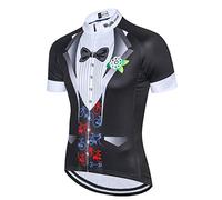 HimyBB Mens Cycling Jersey Short Sleeve Road Bike Shirt Zipper Pockets Gentleman L