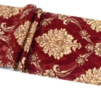 HimYKEA European 3D Damask Flowers Wallpaper for Bedroom Living Room Background Wall Vintage Striped Home Decoration Wall Paper Roll Red Colour 1.73' W x 32.8' L