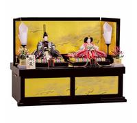 Hina Doll HNH-HJ-083 Hina Doll by Ichiko Yokoyama Misa The Three Given Prince Gold Foil Picture Screen Storage Decoration HNH-HJ-083 Storage Decoration Takahisa Heian Doll