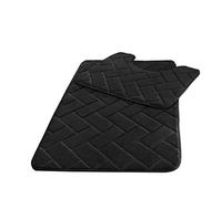 Hina Fashion Block Design Memory Foam Bath Mats 2 Pcs Non Slip Water Absorbent Bathroom Rugs Luxury Toilet Rugs Sets Black One Size (Pack of 2)
