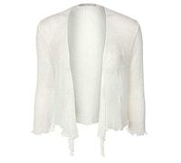 HINA FASHION Womens Bolero Shrug Ladies 3/4 Sleeve Knitted Tie Up Open Front Cardigan Top