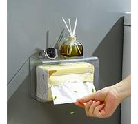 HINAA 2 Pack Clear Tissue Box Holder Wall Mounted Facial Acrylic Tissue Dispenser Box, Napkin Organizer For Bathroom, Kitchen Room, Rectangle