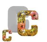 HINAA 6 Inch Large Letter Resin Mold Capital Alphabet Silicone Moulds, to Z 26 Single Letter Epoxy Resin Mould for Making Candles, Cakes, Soap, Craft, Cake Decoration (C)