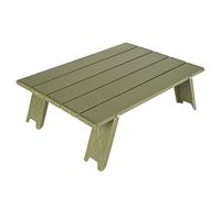 HINAA Camping Table Folding Picnic Table, Army Green Outdoor Table Lightweight Aluminum Foldable Picnic Camp Table Low Camping Table Small Folding Table For Hiking, Fishing