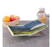 HINAA Clear Book Holder for Reading - Transparent Reading Bookshelf Literature Display - Open Books Shelf Cookbook Holder, Bible Display Stand, Reading Bookshelf