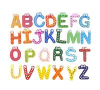 HINAA Colorful Letters Fridge Magnets For Kids, Cartoon Alphabet Uppercase Magnets Set For Dry Board Whiteboard Preschool Educational Toy Set Learning Spelling Game For Toddler
