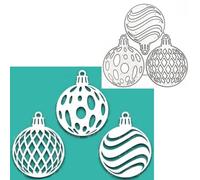hinana 3pcs Christmas Bell Metal Die Cuts, Die Stencils for DIY Scrapbooking, Card Making