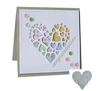 hinana Love Heart Metal Die Cuts, Hollow Heart Wedding Cutting Dies, Stencils for DIY Scrapbooking, Photo Decorative Embossing, Paper Dies for Scrapbooking, Card Making