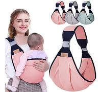 HINATAA Breathable Baby Sling, Adjustable Baby Carrier, Baby Carrier Wrap, Quick Dry, Thick Shoulder Straps for 0-36 Months Baby (Pink a)