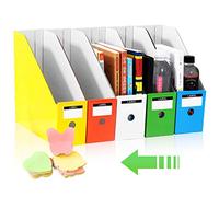 HINATAA File Magazine Holder, Multi-Color File Holder Ultra-modern Simple Style Storage Organizer Sorter Storage Shelf excellent for School Dormitory,Office,Home Files Storage