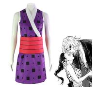 (Hinatsuru, XX-Large) Suma/Hinatsuru/Makio Cosplay Set - Demon Slayer Trio Uniforms with Shinobi Accessories