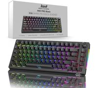 HINATSUSIKE H83 PRO Wireless Mechanical Keyboard, 75% Compact Gaming Keyboard, Knob - Hot-Swap Cardamom Switches, PBT Keycaps, RGB Backlit, USB-C Wired/2.4G/BT5.0, Ergonomic for Win/Mac/Linux Computer