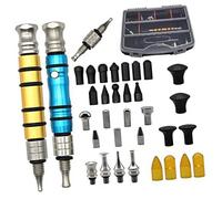 HINAYOSAN 34pcs Knocking Pen With Interchangeable Tips Professional Sheet Metal Dents Repair Leveling Pen Automotive Dent Kit