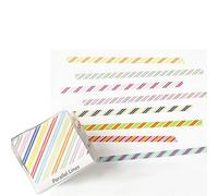 HINAYOSAN 8Rolls Striped Decorative Paper Tape 3mmX5m For Journals Calendars Wrapping Japanese Paper Craft Tape