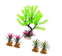HINAYOSAN Aquariums Water Plant Simulation Artificial Moss Tree With Base For Fishtanks Environment Enhancing Landscape Accessories Fishtanks Plant