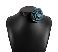 HINAYOSAN Beautiful Fabric Flower Collar Necklace Stylish Choker Chain Adjustable Neckpiece For Fashion Forward Individuals Stylish Necklace