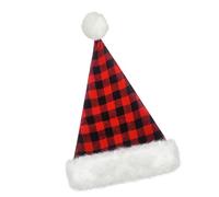 HINAYOSAN Christmas Santa Hat For Holiday Celebrations Festival Props Hat For Adult All Age Plaids Santa Caps Party Props Headwear Unisex Christmas Caps