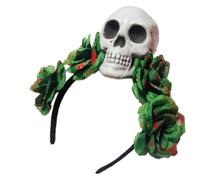 HINAYOSAN Day Of The Dead Skull Hair Hoop Halloween Bride Bloody Skull Role Play Costume Proms Party Live Show Headwear Halloween Costume Accessory