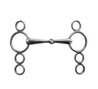 HINAYOSAN Equestrians 3 Rings Metal Gag Bit Stainless Steel Gag Horse Tacks Jointed Mouth Equipment Equestrian Accessories